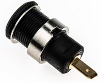 233000-21 Staubli Black Female Banana Socket, 4 mm Connector, Tab Termination, 24A, 1000V, Gold Plating