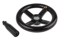 161-2029 RS PRO Black Phenoplast, Vegetal Fibre Reinforced Hand Wheel, 160mm diameter
