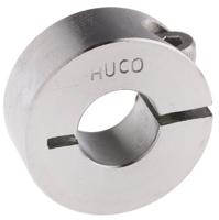 046102012 Huco Shaft Collar, One Piece, Clamp Screw, Bore 12mm, OD 28mm, W 11mm, Stainless Steel