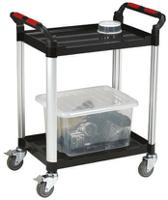 669-3746 RS PRO 2 Shelf Aluminium Trolley Trolley, 630 x 424mm, 100kg Load