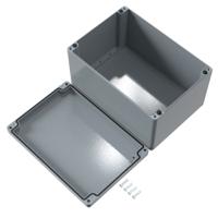 01233318 Rose Aluminium Standard Series Grey Die Cast Aluminium Enclosure, IP66, IK09, Grey Lid, 330 x 230 x 180mm