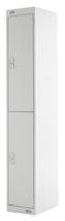 521-497 RS PRO 2 Door Steel Grey Industrial Locker, 1800 mm x 300 mm x 300mm