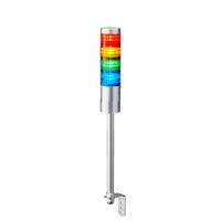 lr6-402ljnu-rygb Patlite LR6 Series Coloured Signal Tower, 4 Lights, 24 V dc, Pole Mount