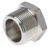 826-7093 RS PRO Stainless Steel Pipe Fitting, Straight Hexagon Bush, Male R 1-1/4in x Female Rc 1in