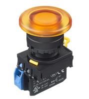 yw1l-m4e10q4a Idec YW Series Illuminated Push Button Complete Unit, Panel Mount, 22mm Cutout, SPST, IP65