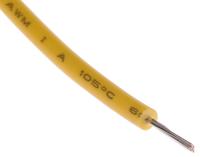 872-4622 RS PRO Yellow 0.2mm² Hook Up Wire, 24 AWG, 11/0.16 mm, 100m, PVC Insulation