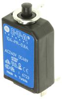 104-pr-08a ETA Thermal Circuit Breaker - 104-PR  Single Pole 240V Voltage Rating PCB Mount, 800mA Current Rating
