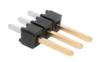 tsw-103-07-l-s Samtec TSW Series Straight Through Hole Pin Header, 3 Contact(s), 2.54 mm Pitch, 1 Row, Unshrouded