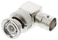 j01004a0617 Telegartner Right Angle 50Ω RF Adapter BNC Plug to BNC Socket 4GHz