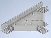 123-686 Legrand Heavy Duty Equal Tee Hot Dip Galvanised Steel Cable Tray Accessory, 75 mm Width, 50mm Depth