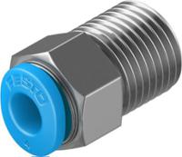 qsm-18-4-100 Festo Straight Threaded Adaptor, R 1/8 Male to Push In 4 mm, Threaded-to-Tube Connection Style, 130755