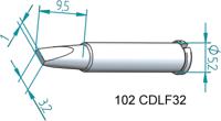 102cdlf32 Ersa 1 x 3.2 mm Chisel Soldering Iron Tip for use with i-Tool