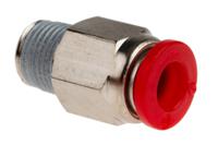 c01250618 Norgren Straight Threaded Adaptor, Push In 6 mm to R 1/8, Threaded-to-Tube Connection Style