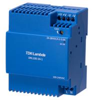 drl-100-24-1 TDK-Lambda DRL-100 Switched Mode DIN Rail Power Supply, 85 → 264V ac ac Input, 24V dc dc Output, 4.2A Output,