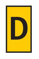 561-03044-wic3-d-pa66-ye HellermannTyton WIC Snap On Clip On Cable Marker, Yellow, Pre-printed "D", 4.3 → 5.3mm Cable, 561-03044