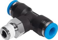 qst-14-6 Festo QS Series Tee Threaded Adaptor, Push In 6 mm to Push In 6 mm, Threaded-to-Tube Connection Style, 153108