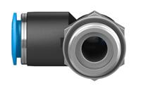 qsl-g38-10 Festo QS Series Elbow Threaded Adaptor, G 3/8 Male to Push In 10 mm, Threaded-to-Tube Connection Style, 186123