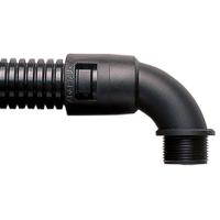7tca296000r0596-al21m20c90bl Adaptaflex 90° Elbow, Conduit Fitting, 21mm Nominal Size, M20, Nylon 66, Black IP66 rating