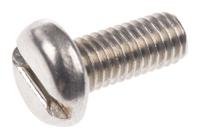 527-072 RS PRO Slot M5 Pan A2 304 Stainless Steel Machine Screws DIN 85 x 12.0mm