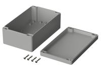 02221000 Bopla Euromas Series Light Grey Polycarbonate Enclosure, IP66, IK07, Light Grey Lid, 200 x 120 x 75mm