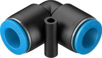 qsl-12-20 Festo QS Series Elbow Tube-toTube Adaptor, Push In 12 mm to Push In 12 mm, Tube-to-Tube Connection Style, 130744