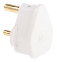 505-whi MK Electric UK Mains Plug, 5A White, Cable Mount PVC, Urea Formaldehyde
