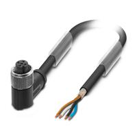 1500729 Phoenix Contact Right Angle Female 4 way M12 to Unterminated Sensor Actuator Cable, 10m