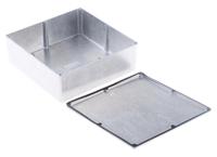 1590wf Hammond 1590 Series Natural Die Cast Aluminium Enclosure, IP65, Natural Lid, 188 x 188 x 67mm