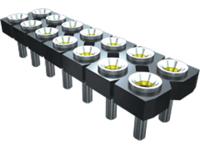 sdl-110-g-19 Samtec SDL Series Straight Through Hole Mount PCB Socket, 20-Contact, 2-Row, 2.54mm Pitch, Solder Termination
