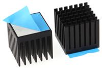 750-0908 RS PRO Heatsink, Universal Rectangular Alu, 14K/W, 20 x 20 x 19.1mm, Adhesive Foil