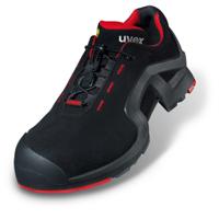 8516246 uvex 1 Unisex Black, Red Composite Toe Capped Safety Trainers, EU 46