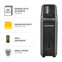 4612101 Fellowes Powershred 125Ci 53L Cross Cut Shredder Eliminating Paper Jams