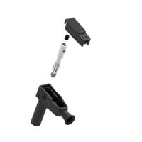 1067-n Electro PJP Black Male Banana Plug, 4 mm Connector, Screw Termination, 20A, 1kV, Nickel Plating