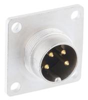 0318-04 Lumberg 4 Pole Din Plug, 5A, 250 V ac IP68, Male, Panel Mount