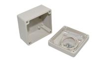 rp1065 Hammond RP Series Light Grey ABS General Purpose Enclosure, IP65, Light Grey Lid, 85 x 80 x 55mm