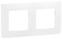6-650-02 Legrand White 2 Gang Plastic Faceplate