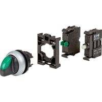 110924-m22-wrlk-g-k10led-bvp Eaton Toggle Selector Switch Head - (1NO) 22.5mm Cutout Diameter, Illuminated 2 Positions