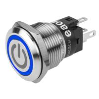 82-51511124b002 EAO 82 Series Illuminated Push Button Switch, Momentary, Panel Mount, 19mm Cutout, SPDT, Blue LED, 240V, IP65, IP67