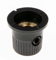 259-6856 RS PRO 12mm Black Potentiometer Knob for 4mm Shaft Splined