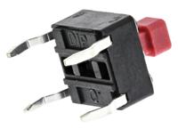 dts644rv APEM Red Button Tactile Switch, SPST 50 mA @ 12 V dc 3.8mm