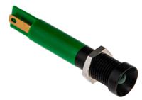 211-364 RS PRO Green Panel Mount Indicator, 24V dc, 8mm Mounting Hole Size, Solder Tab Termination