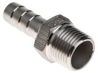 499-3754 RS PRO Stainless Steel Pipe Fitting, Straight Hexagon Hose Nipple, Male R 1/2in x Male