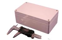 1554jgy Hammond 1554 Series Grey ABS Enclosure, IP66, Grey Lid, 160 x 90 x 60.5mm