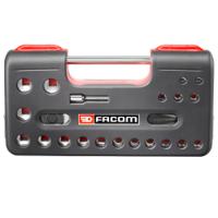 s360dbox4pb Facom 22-Piece Metric 1/2 in Standard Socket Set with Ratchet, 6 point