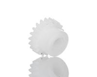 521-7023 RS PRO POM 20 Teeth Spur Gear, 0.5 Module, 4mm Bore Diam, 10mm Pitch Diam, 8mm Hub Diam