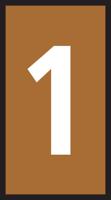 561-01611-wic1-1-pa66-bn HellermannTyton WIC Snap On Cable Markers, Brown, Pre-printed "1", 2 → 2.8mm Cable, for Cables and Wires,