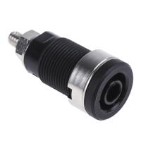 seb-6445-ni-sw Schutzinger Black Female Banana Socket, 4 mm Connector, Screw Termination, 32A, 1000V, Nickel Plating