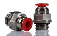 c02250628 Norgren Pneufit C Series Straight Fitting, G 1/4 Male to Push In 6 mm, Threaded-to-Tube Connection Style, C02250628