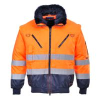 pj50onrxxxl Portwest PJ50 Orange/Navy Unisex Hi Vis Jacket, XXXL