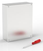 121-9699 RS PRO 304 Stainless Steel Satin Rectangular Adaptable Enclosure Box, 220mm x 280mm x 85mm